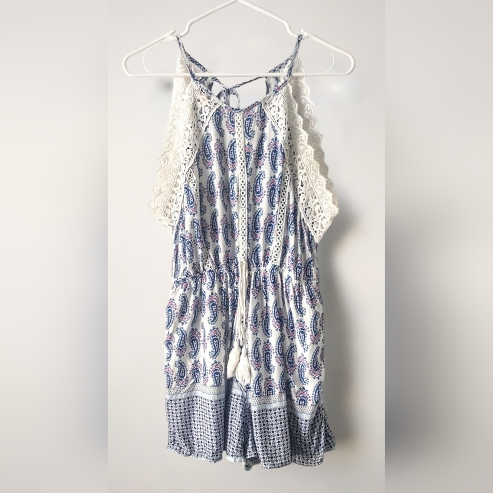 Luxmi Lace Paisley Romper Size Large